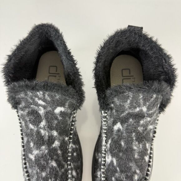 Hey Dude Denny Moccasins Sweater Boots Women 8 Marble Grey Slip On Lightweight - Picture 10 of 13